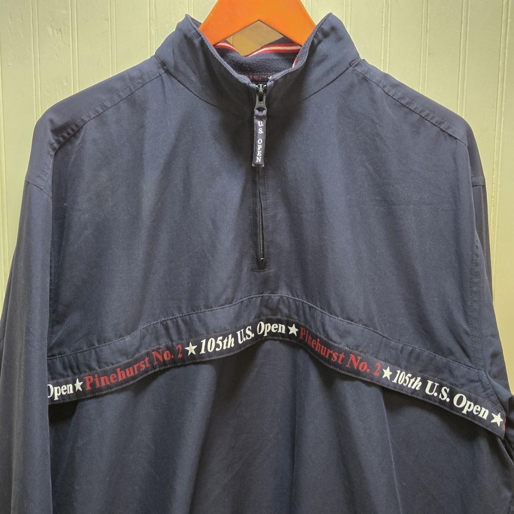 Vintage 2005 U.S. Open Pinehurst No 2 Jacket Mens Large Blue Golf Ashworth